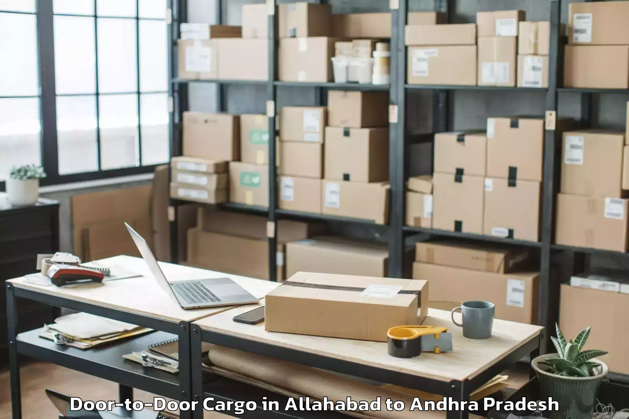 Reliable Allahabad to Kovvur Door To Door Cargo